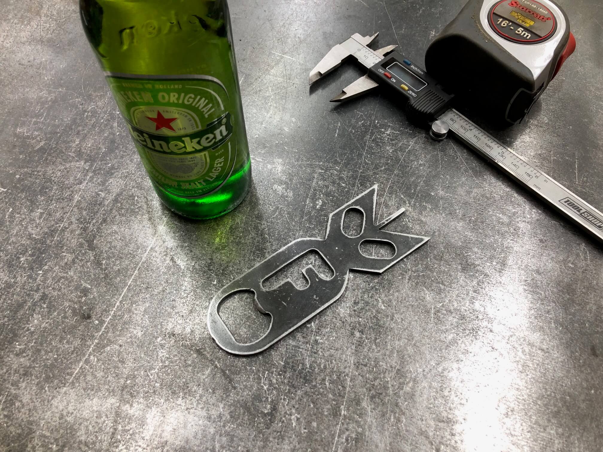 Functional DXF File Bottle Opener, Wrench, Screwdriver, and