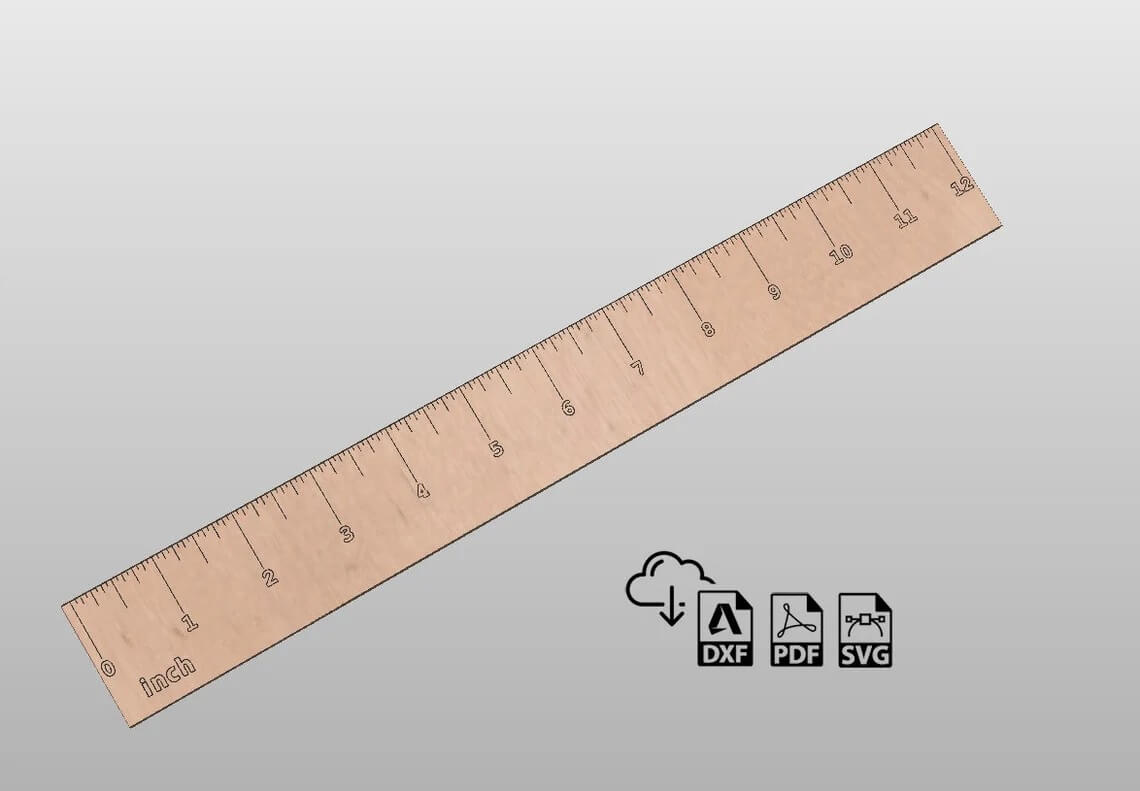 CNC Laser Metric and Inches Ruler Set - StepFIVE40 DXF Files