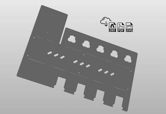 Milwaukee M18 Locking M12 Battery Charging Station DXF files