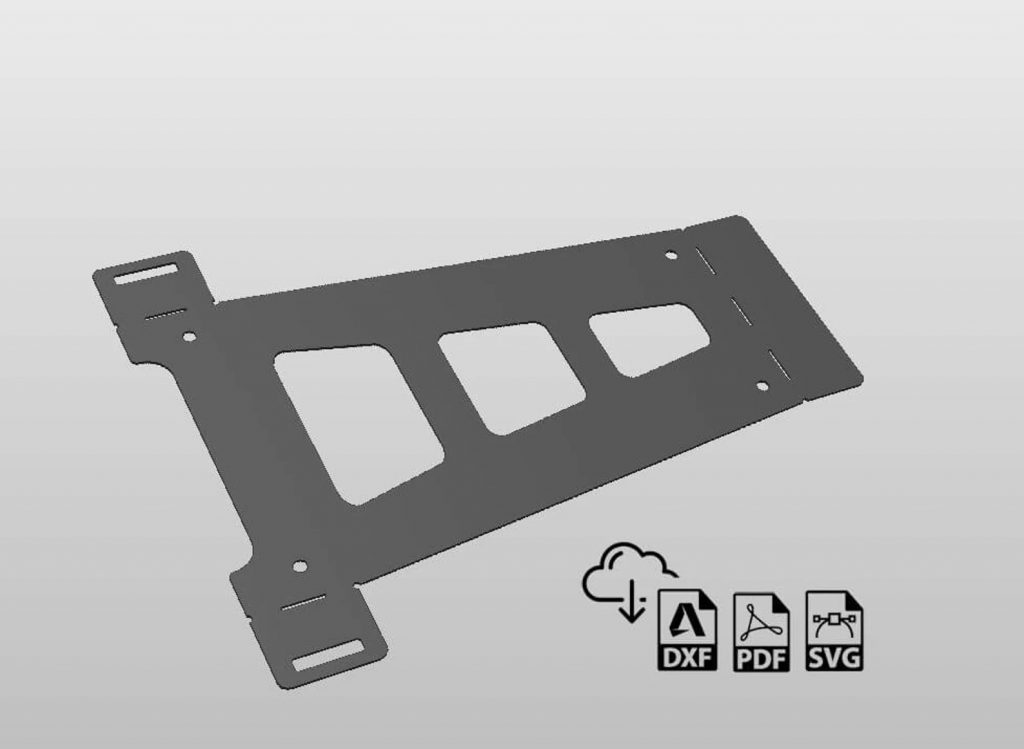 Racing Floor Jack Mount Holder DXF file StepFIVE40 DXF Files