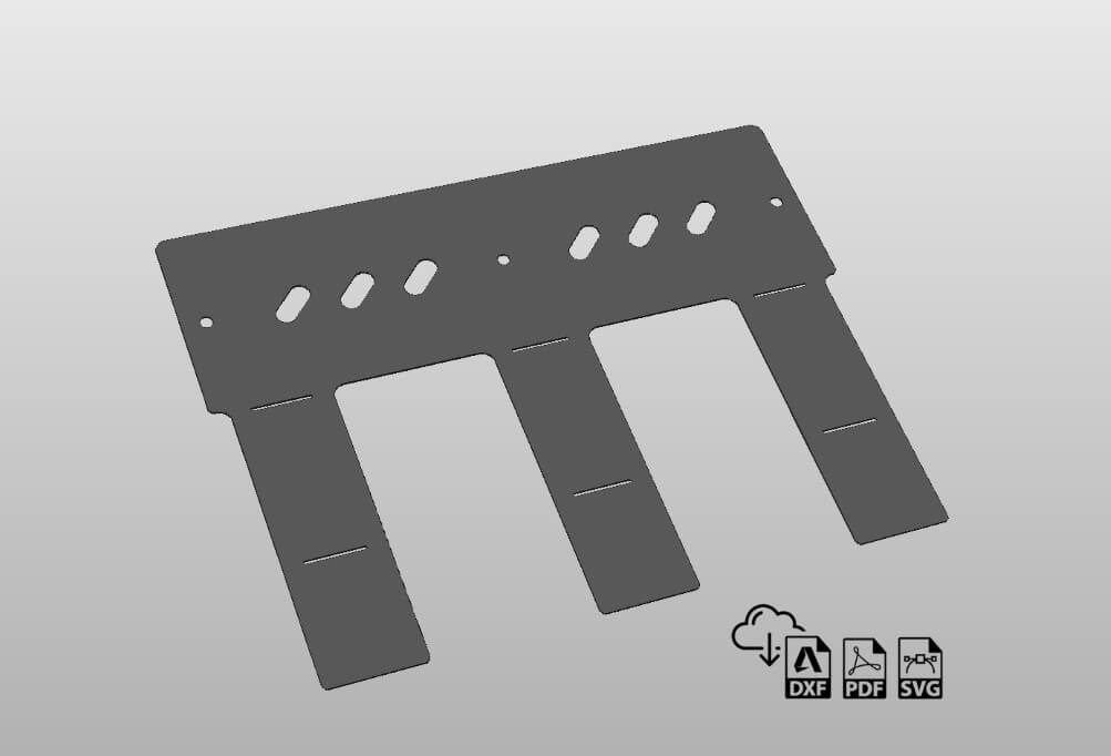 Snap Ring Pliers Holder Rack DXF File - StepFIVE40 DXF Files