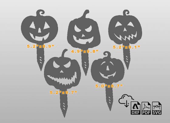 Halloween Pumpkin Yard Stakes DXF File