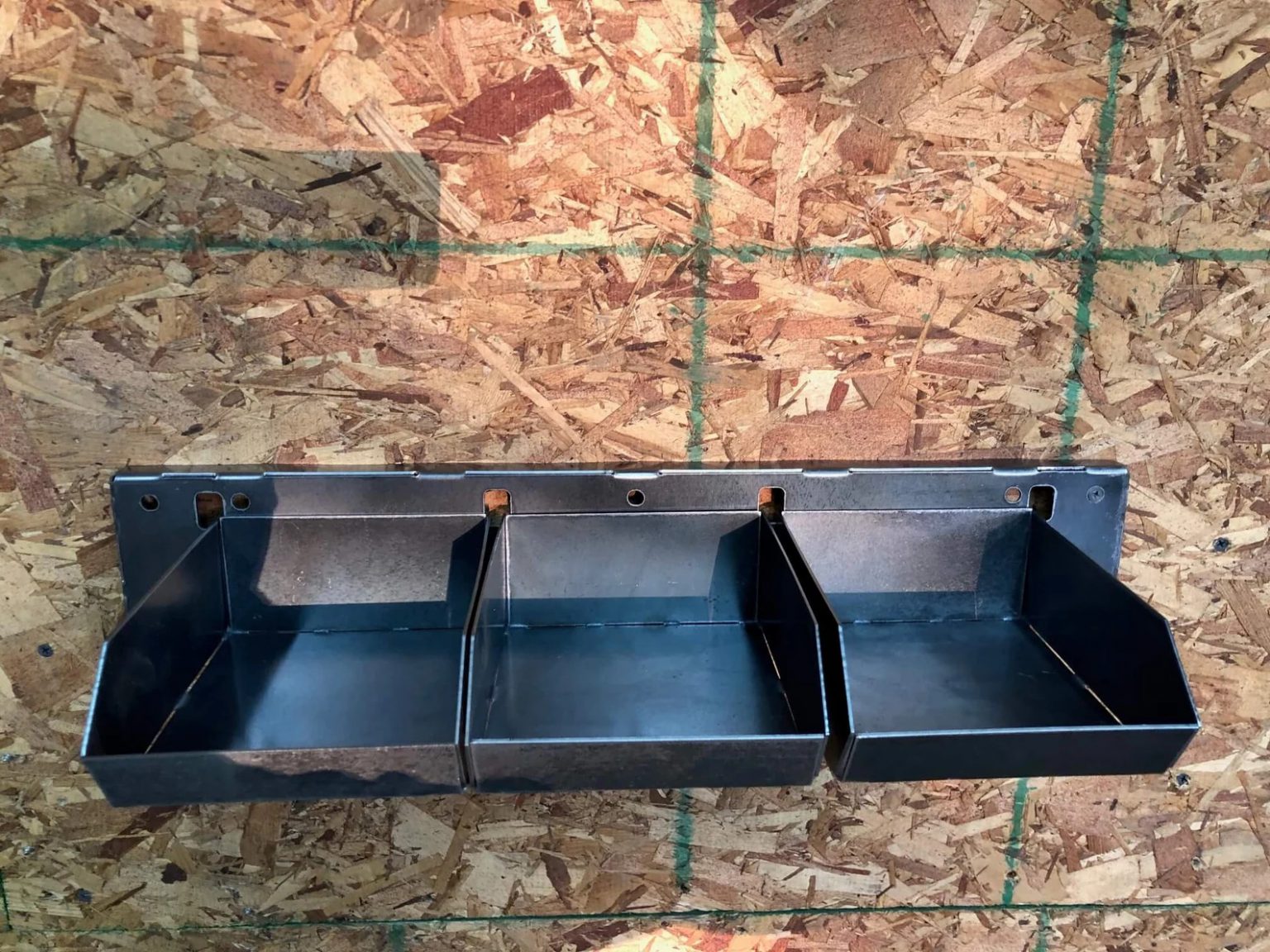 Storage Bin System 3 Bin Wall Mount and 5.5in Bins DXF file ...