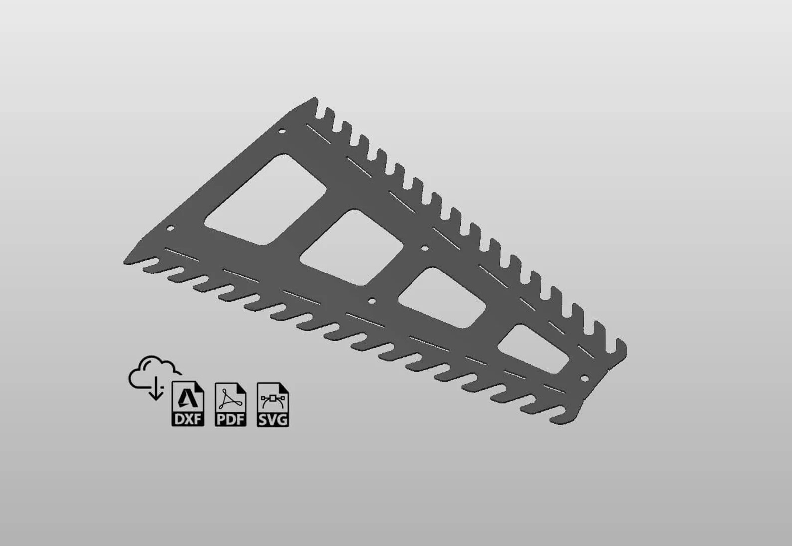 Snap Ring Pliers Holder Rack DXF File - StepFIVE40 DXF Files