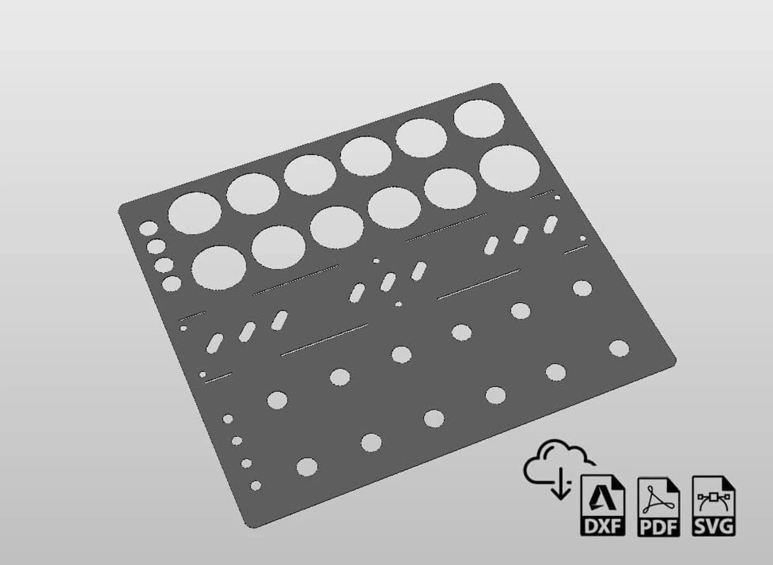 Snap Ring Pliers Holder Rack DXF File - StepFIVE40 DXF Files